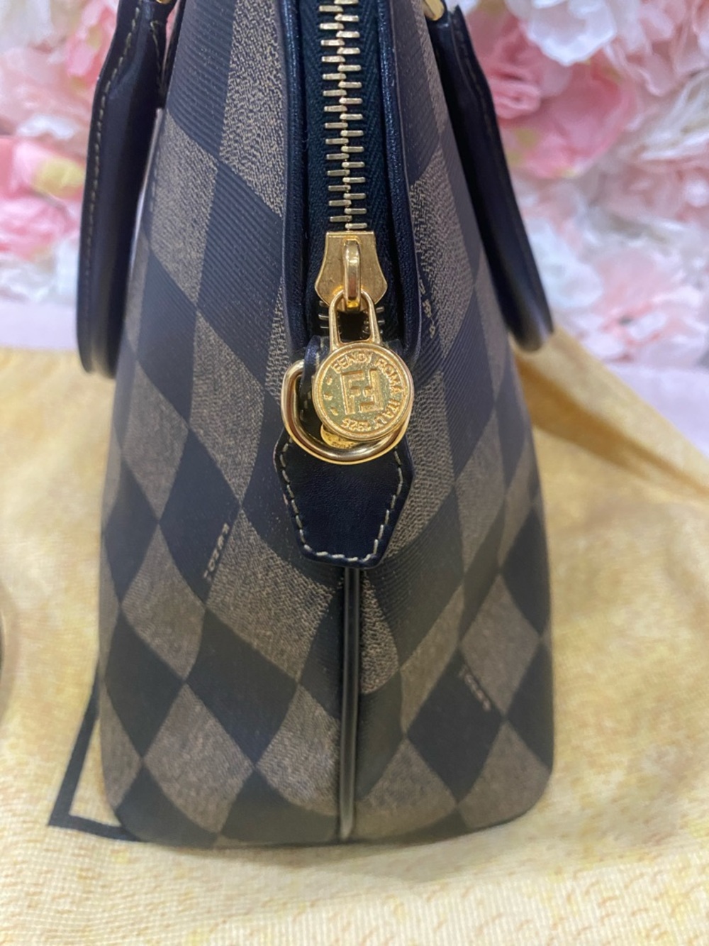 Fendi Pequin Check Dome Bag - Picture 7 of 10